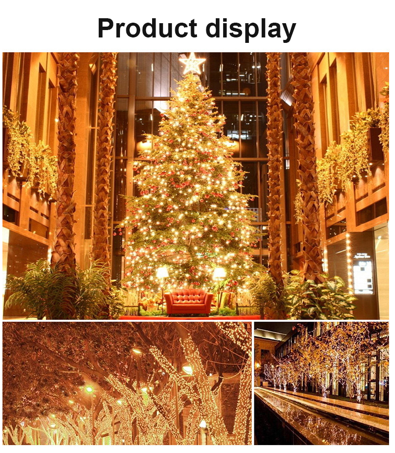 LED Five-pointed Star Waterfall Light Garden Lawn Star Hanging Tree Light Waterproof Solar Christmas Tree Decoration