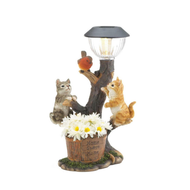 Resin Squirrel Solar LED Light Statue Waterptoof Figures Outdoors For Pathway Yard Garden Wildlife Decoration Lamp Landscaping