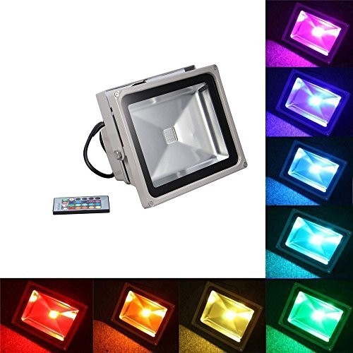 1pcs Reflector Led RGB Floodlights 20W 30W Flood Lighting IP65 OutdoorDC12V AC85-265V Spotlights+ Remote Controller Spot Garden