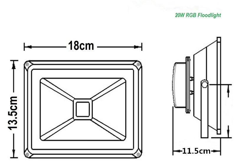 1pcs Reflector Led RGB Floodlights 20W 30W Flood Lighting IP65 OutdoorDC12V AC85-265V Spotlights+ Remote Controller Spot Garden