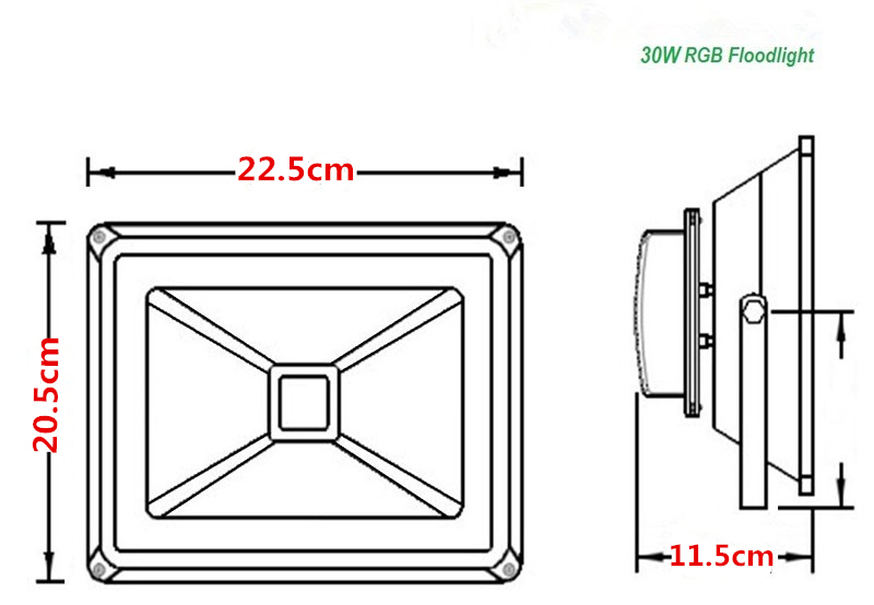 1pcs Reflector Led RGB Floodlights 20W 30W Flood Lighting IP65 OutdoorDC12V AC85-265V Spotlights+ Remote Controller Spot Garden