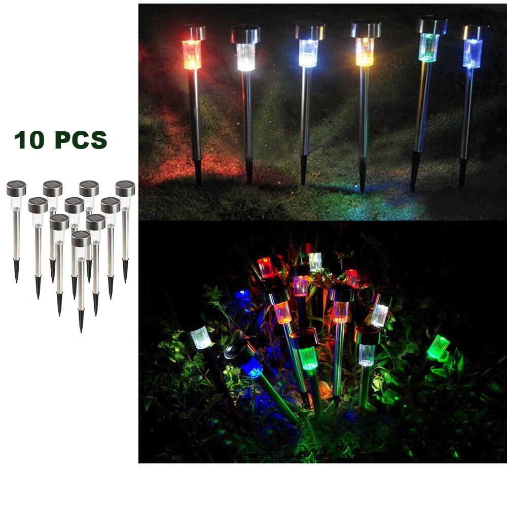 10pcs/lot spike solar garden lights waterproof solar lamp landscape lighting solar lights for garden decoration patio lawn