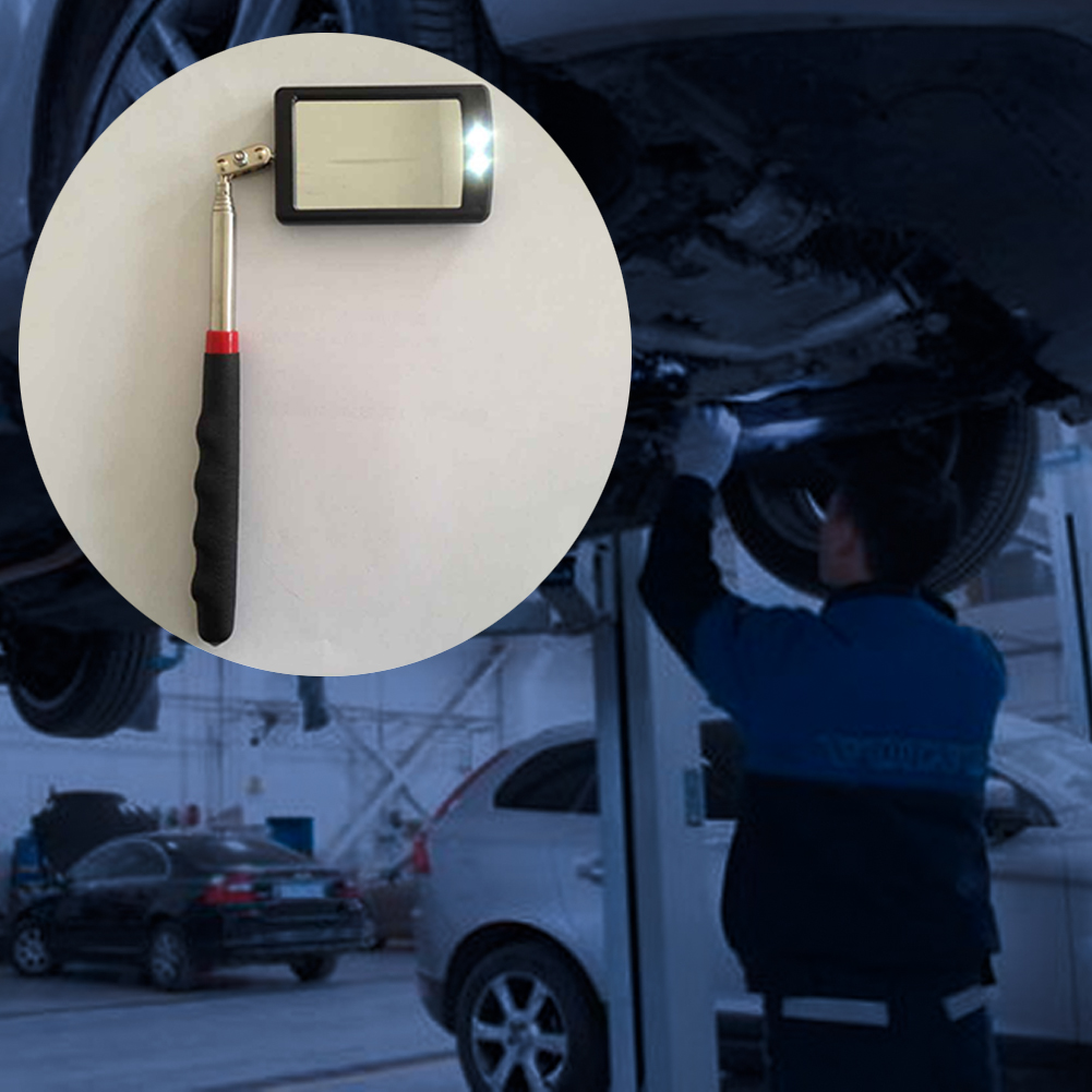 Vehicle Bottom LED Telescopic Inspection Mirror Amplification Detection Mirror Led Emergency Lamp outdoor lights for car repair