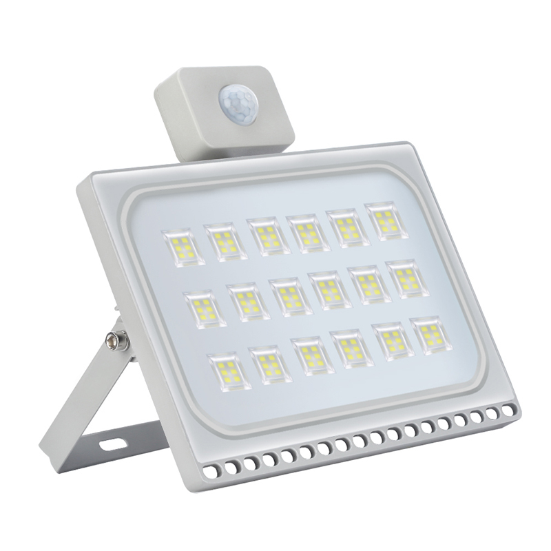 Waterproof IP65 Ultrathin Led Flood Light Motion Sensor 110V 220V 100W 8000LM Led Spotlight Floodlight Outdoor Lights