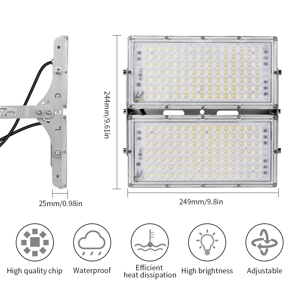 Ultrathin LED Module Flood Light 100W 200W 300W IP65 110V/220V LED Spotlight Refletor Outdoor Lighting Garden Lamp