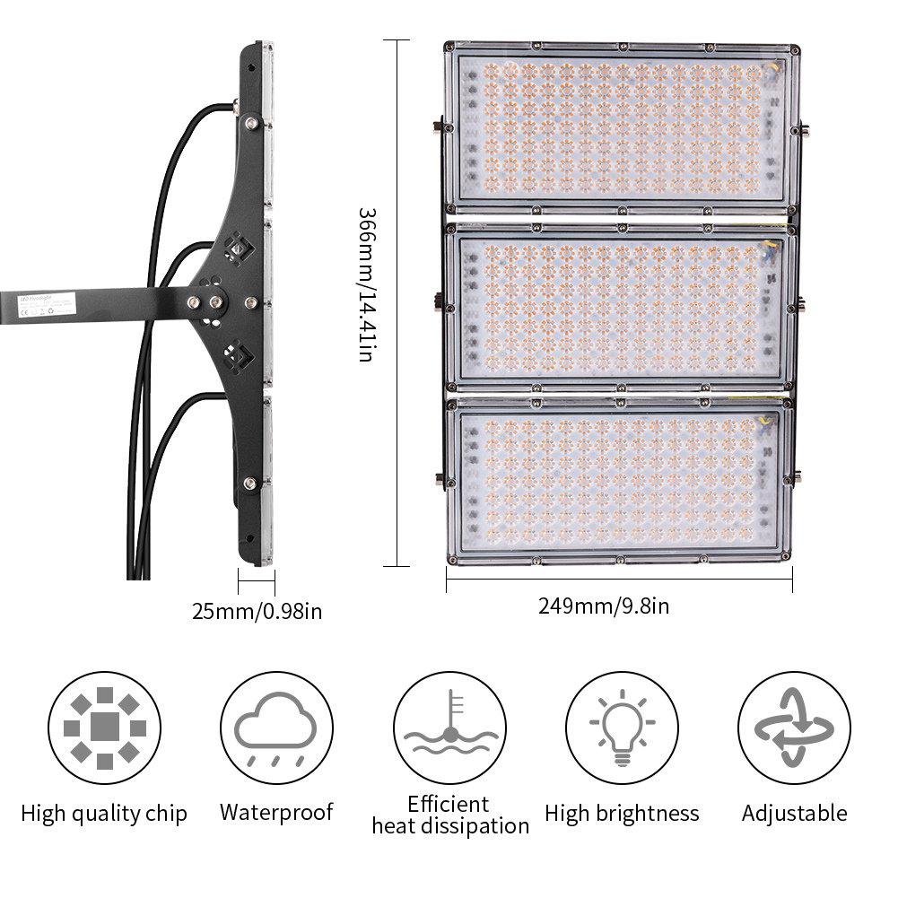 1Pcs Ultrathin LED Module Flood Light 100W 200W 300W IP65 110V/220V LED Spotlight Refletor Outdoor Lighting Garden Lamp