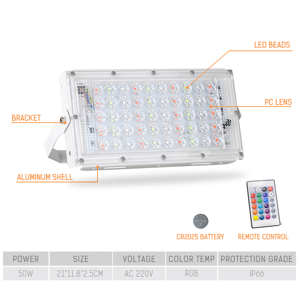 50W Led Street Light Parking Lot Yard Barn Wall Lamp Waterproof Industrial Flood Light Garden Square Highway Road Lamp IP67 110V