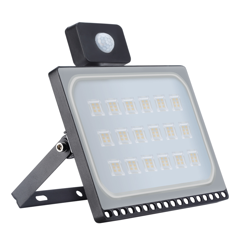 20PCS Ultrathin Sensor LED Floodlight 10W 20W 30W 50W 100W IP65 110V/220V LED Flood Light Spotlight Outdoor Street Light