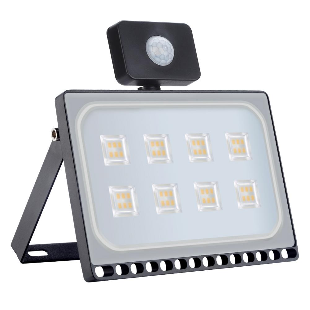 PIR Motion Sensor LED Flood Light 50W 100W Outdoor Floodlight 220V IP65 Waterproof Led Spotlight for Garden Wall Street Light