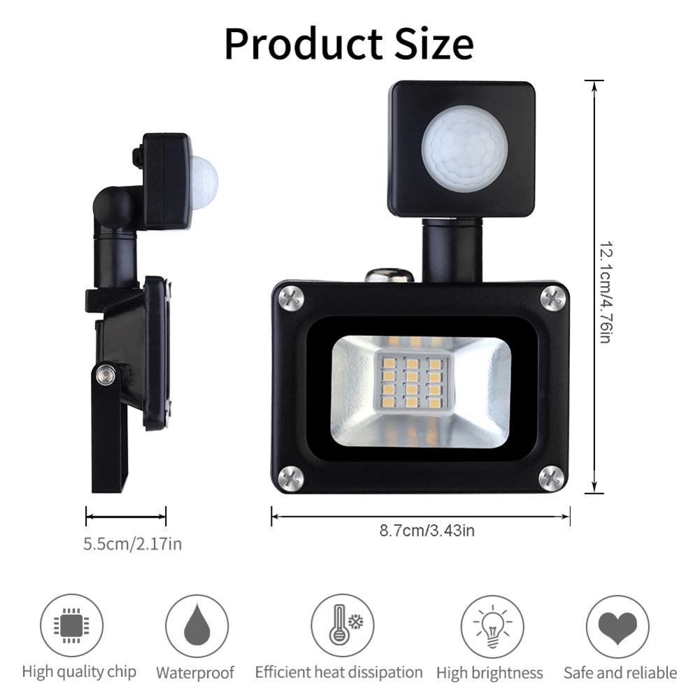 LED Flood Light 10W 20W 30W 50W Outdoor Flood Light LED Waterproof IP65 Lamp 220V Floodlight with Motion Sensor 2835 LED Lamp