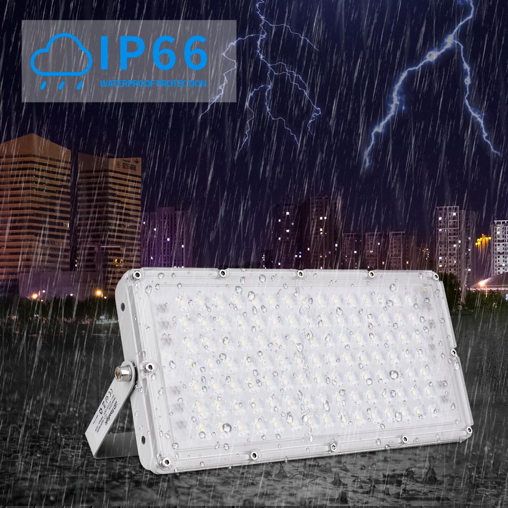 Ultrathin LED Module Flood Light 100/200W IP65 110V/220V LED Spotlight Reflector Outdoor Garden Lamp Stadium Garage Light