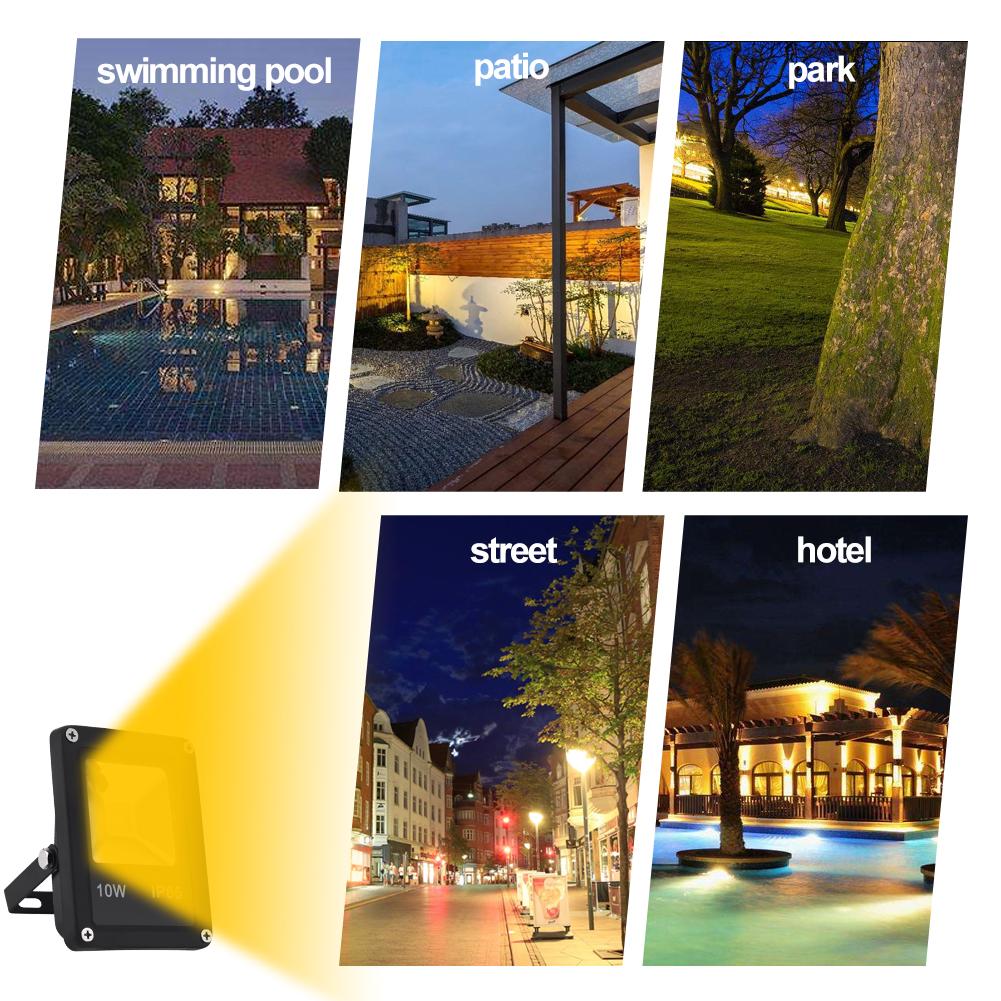 LED RGB Flood Light Outdoor Waterproof Spotlight Reflector Remote Control Garden Landscape Lamp Wall Lamp With Memory 10/20/30W