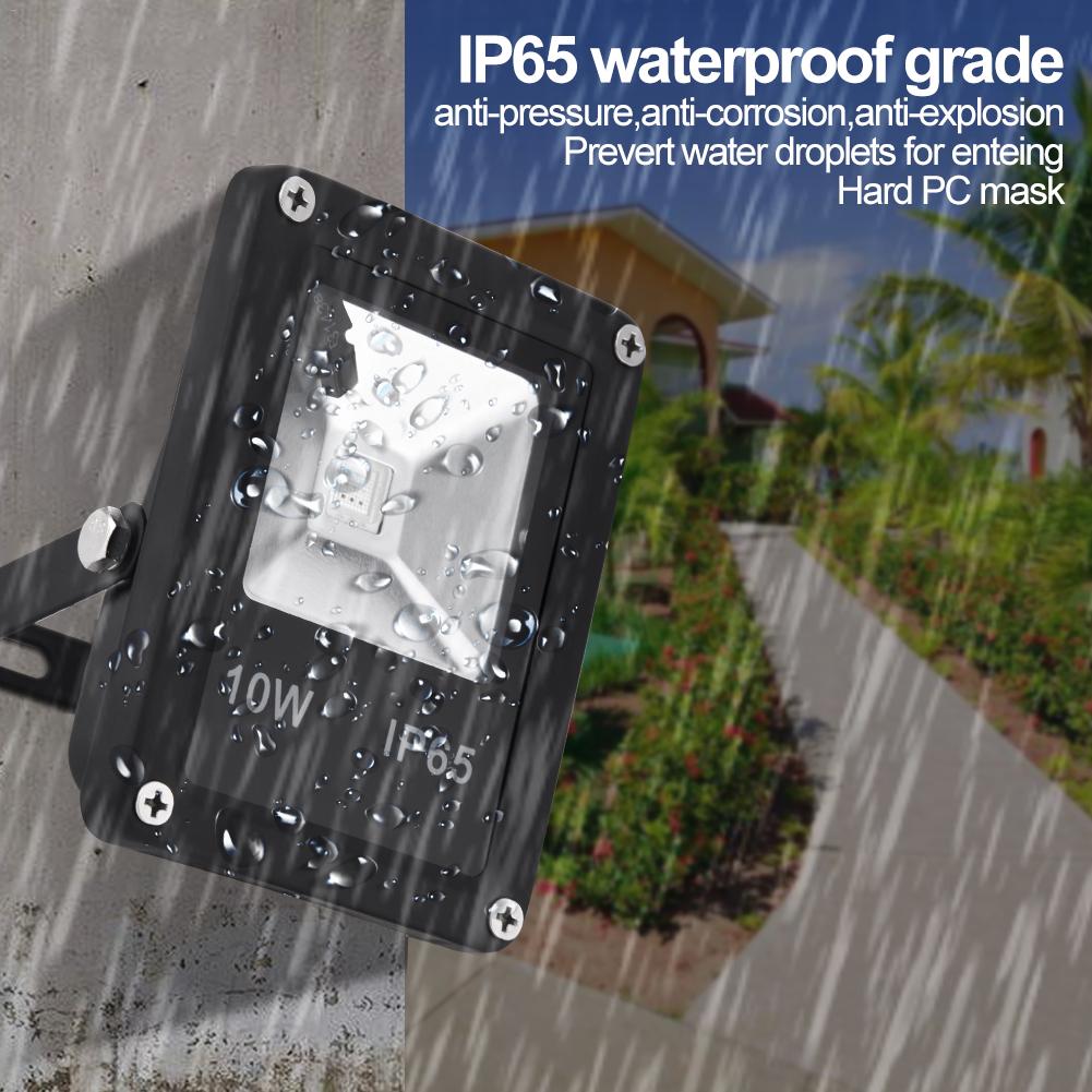 LED RGB Flood Light Outdoor Waterproof Spotlight Reflector Remote Control Garden Landscape Lamp Wall Lamp With Memory 10/20/30W