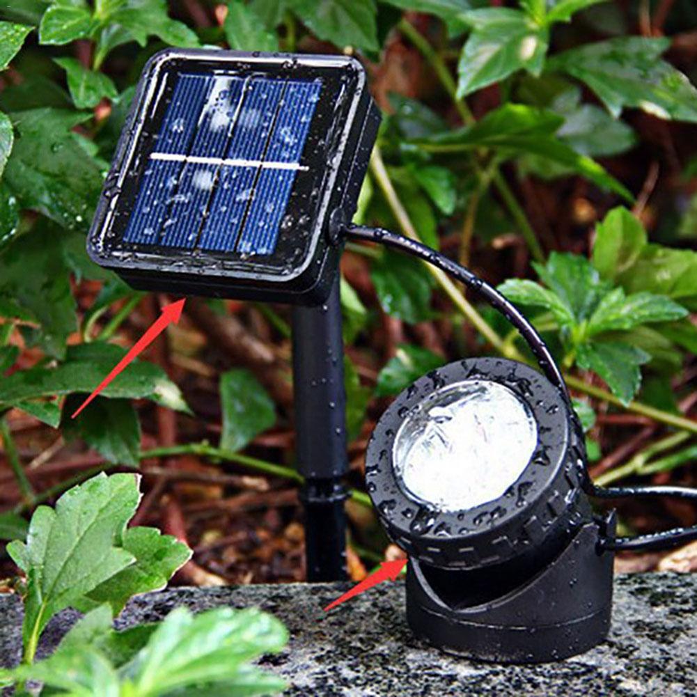 6 Led Solar Spotlights Waterproof Flood Light Outdoor Road Courtyard Garden Landscape In-Ground Lights Pool Decoration Lamp