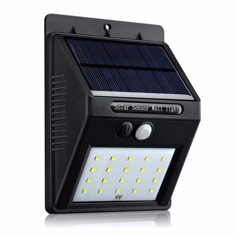 Solar Led Light Outdoor Lamp PIR Motion Sensor LED Wall Lights IP65 20LEDs Sunlight Powered For Street Fence Garden Security