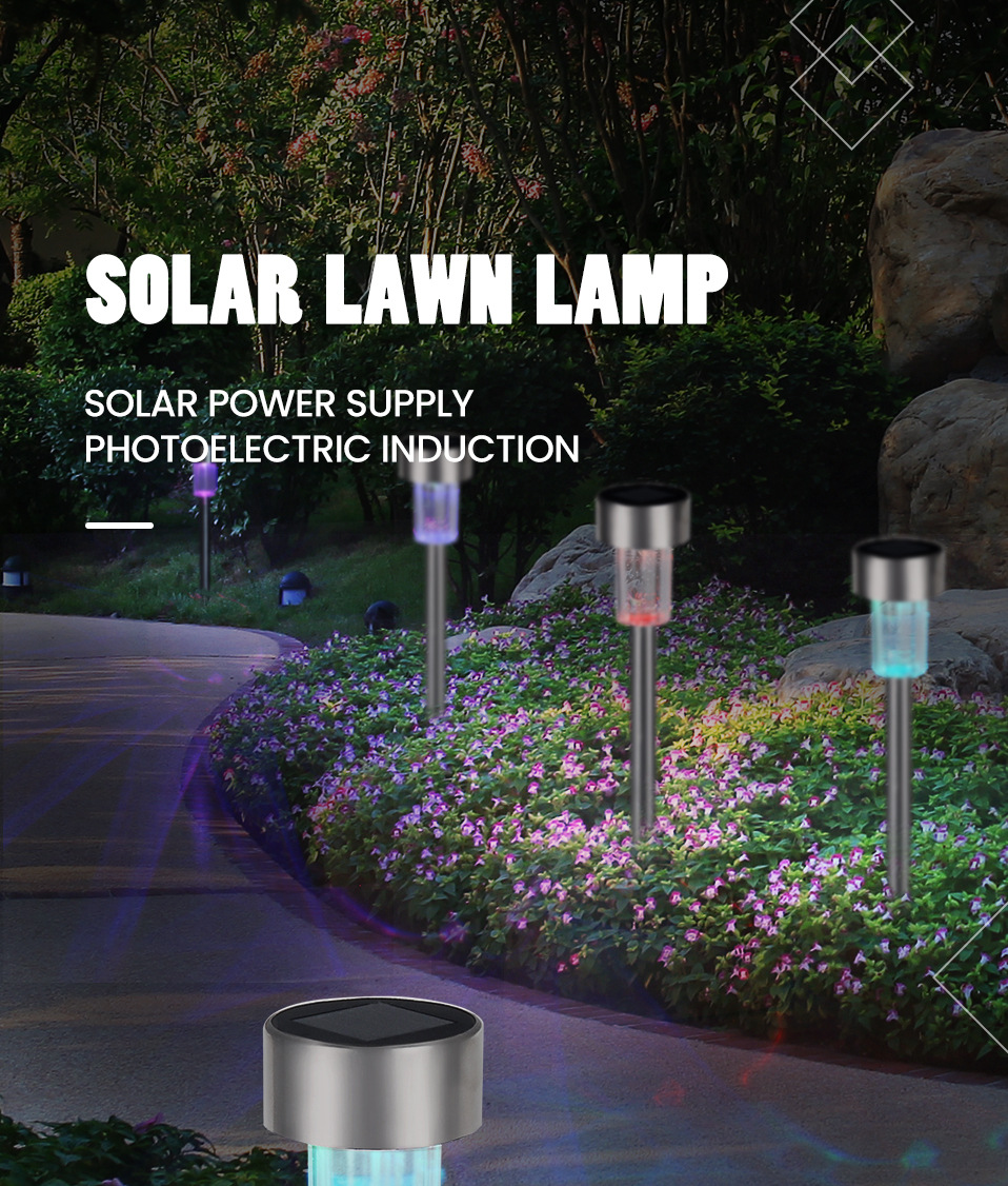 10Pcs Solar Garden Lights Outdoor Solar Lawn Lamps IP65 Waterpoof Landscape Lighting For Pathway Patio Yard Lawn Decoration