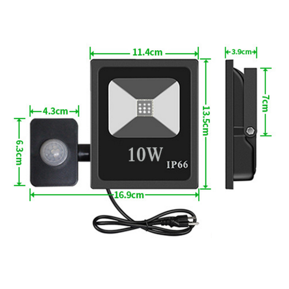 UV LED Floodlight 10W 20W 30W 50W 100W Waterproof LED Spotlight with Sensor AC85-265V Stage Ultraviolet Fluorescent Black Light