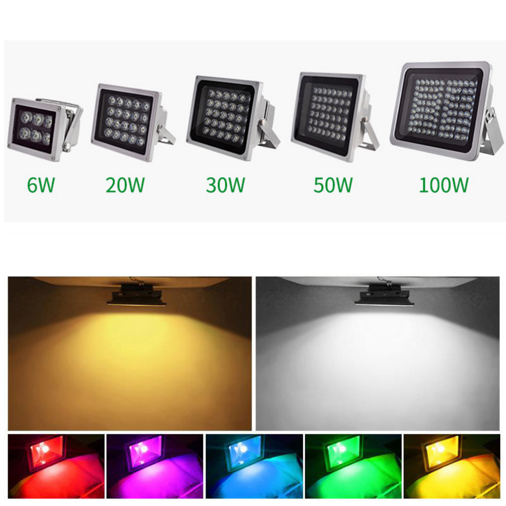 Led Flood Light AC85-265V Outdoor Floodlight Spotlight IP65 Waterproof LED Street Lamp 20W 30W 50W 100W Landscape Lighting