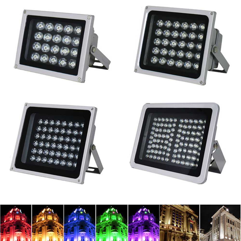 LED Floodlight In Ground Lamp with Spike 20W 30W 50W 100W Outdoor Reflector Spotlight AC 110V 220V Waterproof Garden Lighting