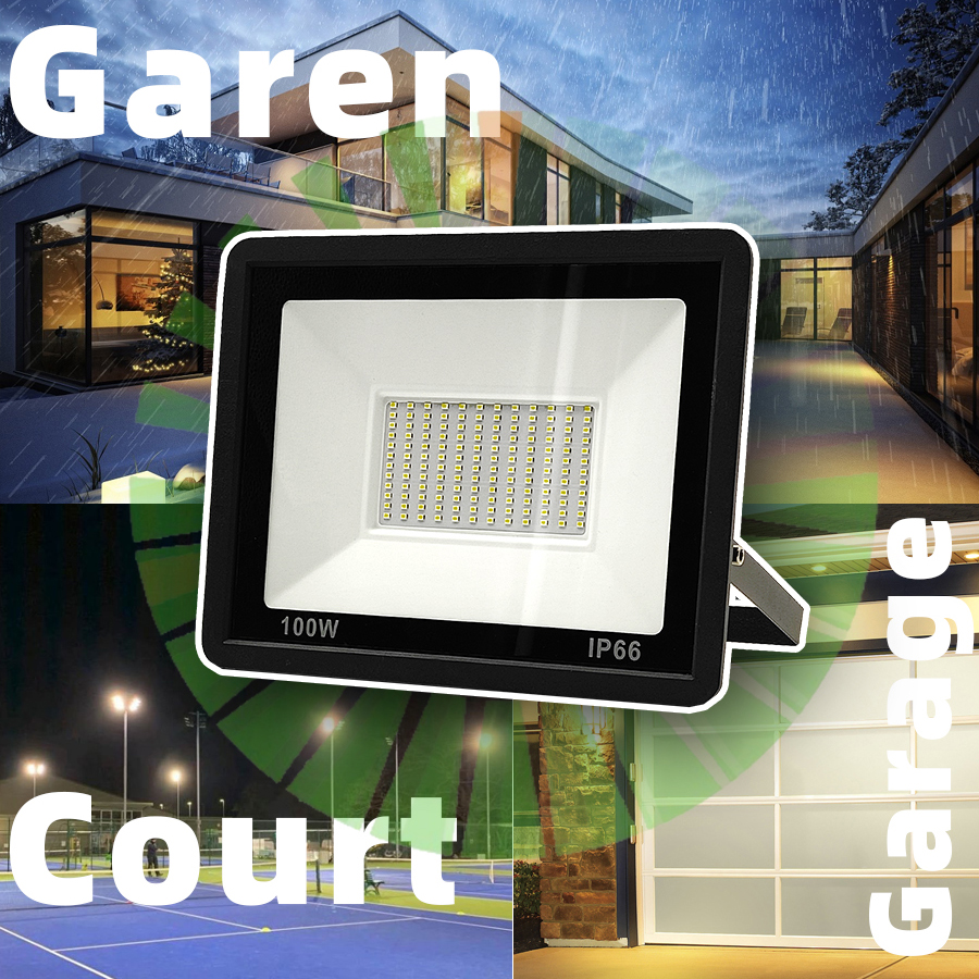 Flood Light Led Lamp Liaght Floodlight150W 100W 50W 30W 20W 10W Floodlights Outdoor IP66 Waterproof Garden Street Wall Lighting