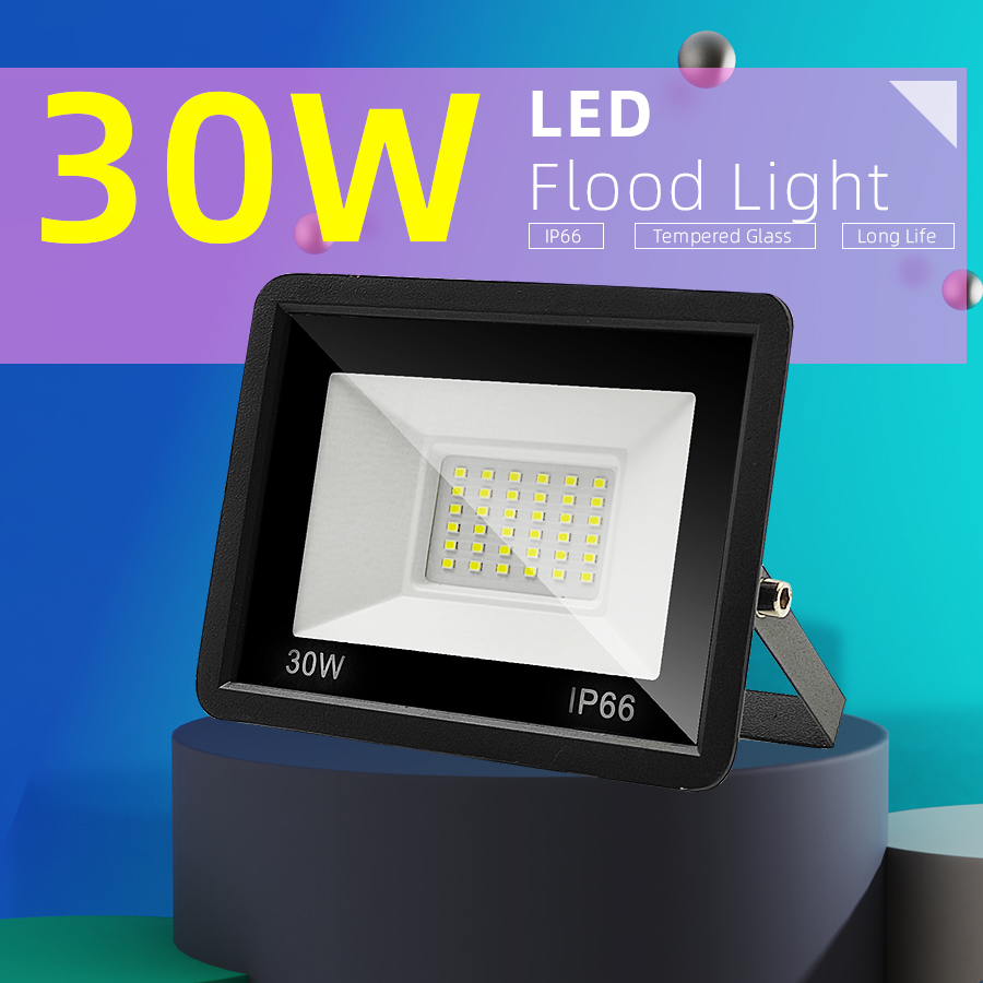 Floodlight LED Outdoor Flood Light Lamp IP66 Waterproof 220V 10W 20W 30W 50W 100W 150W Garden Spotlight Wall Projector Lighting