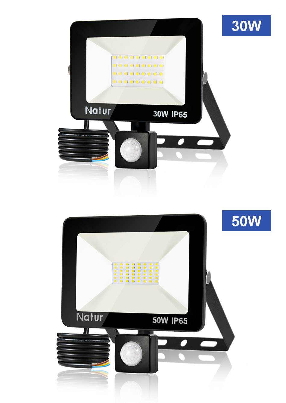 Pir Motion Sensor Floodlight Waterproof Led Flood Light 10W 20W 30W 50W 100W 150W 200W 300W500W Light Outdoor Ip66 Spotlight