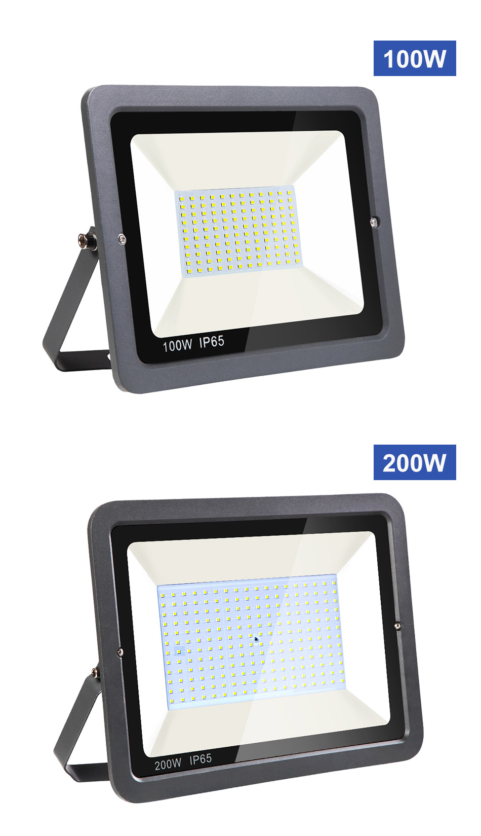 Pir Motion Sensor Floodlight Waterproof Led Flood Light 10W 20W 30W 50W 100W 150W 200W 300W500W Light Outdoor Ip66 Spotlight