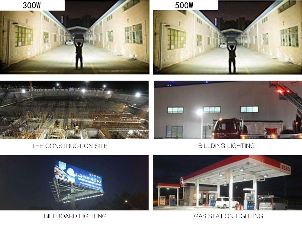 Pir Motion Sensor Floodlight Waterproof Led Flood Light 10W 20W 30W 50W 100W 150W 200W 300W500W Light Outdoor Ip66 Spotlight