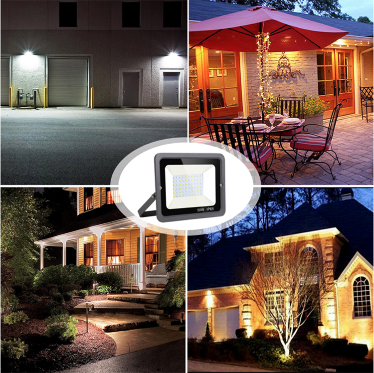 LED Flood Light IP65 Outdoor Waterproof Ultra-thin Spotlight 30W/50W/100W/200W/300W/500W For Garden Wall Street Light Courtyard