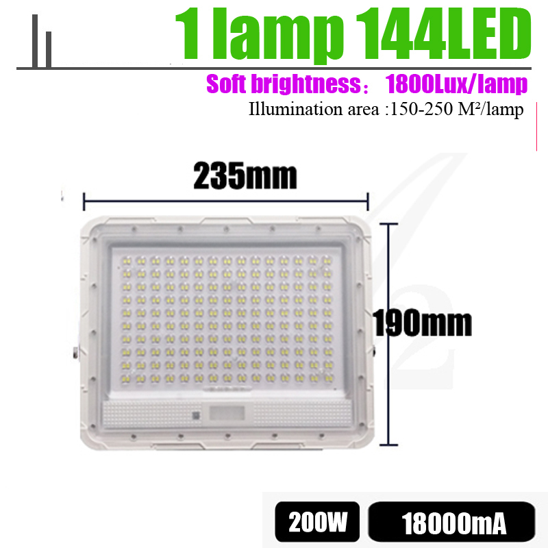 A2 100-300W 6V LED Spotlight Lamp Super Bright Lighting Large capacity battery Wireless Outdoor Waterproof