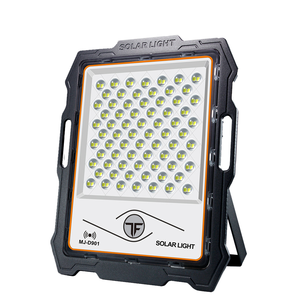 Solar Street Light Induction 100W 200W LED Sun Floodlight Lens Super Bright Large Battery Spotlight Wireless Outdoor