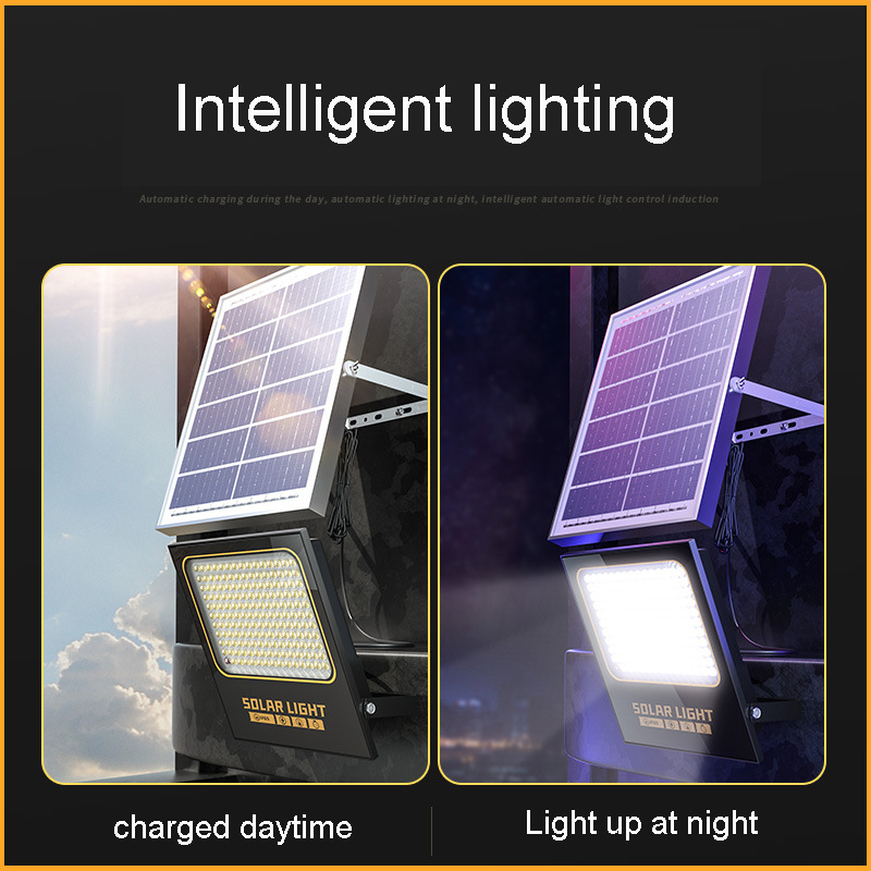 A2 100-400W LED Wall Lamp Solar Lighting Super Bright Large Capacity Battery Spotlight Wireless Outdoor Waterproof