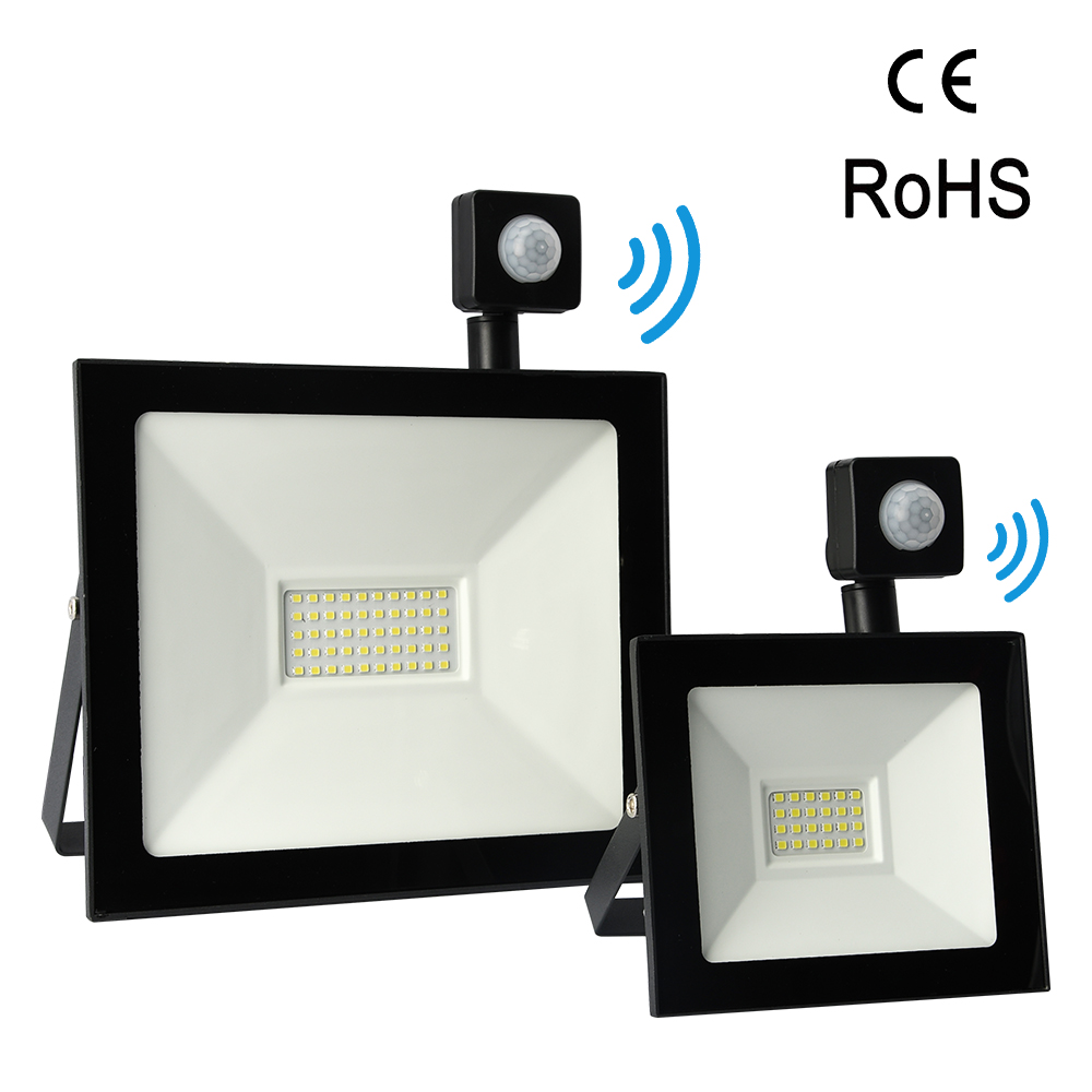 Led RGB Flood Light Spot lights 100W 50W 30W AC 220V IP66 16 color Garden Projector IP66 SpotLight Security Landscape led