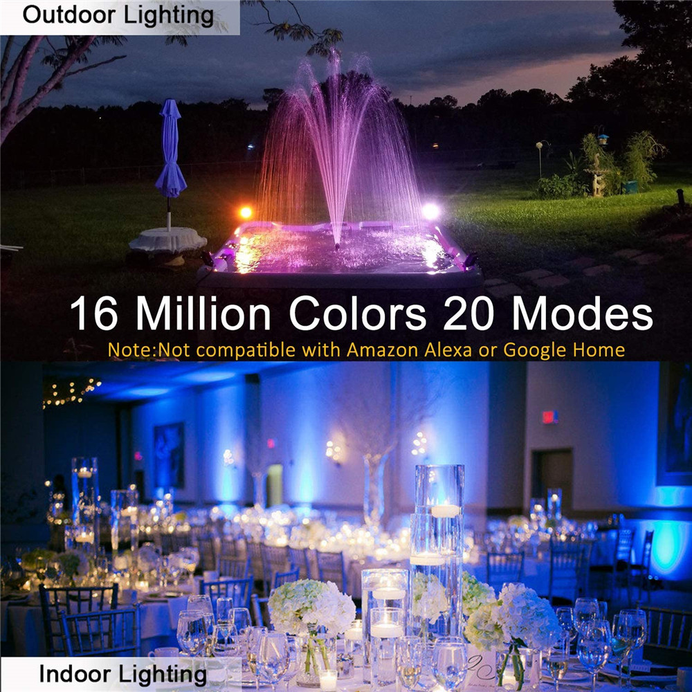 Outdoor 20W Bluetooth Smart LED Flood Light RGB APP Control LED Floodlights for Garden Party Landscape Stage Lighting