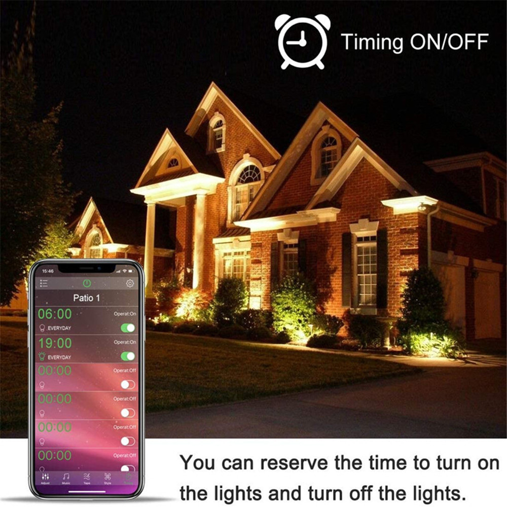 Outdoor 20W Bluetooth Smart LED Flood Light RGB APP Control LED Floodlights for Garden Party Landscape Stage Lighting