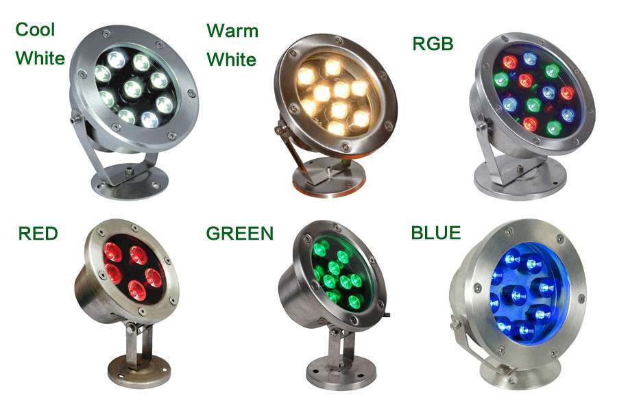 DC12V 6W/12W/18W/24W/30W/36W LED Buried light lamp Red Green Blue IP68 LED Underwater Aquarium Pool Fish Tank RGB Spot light