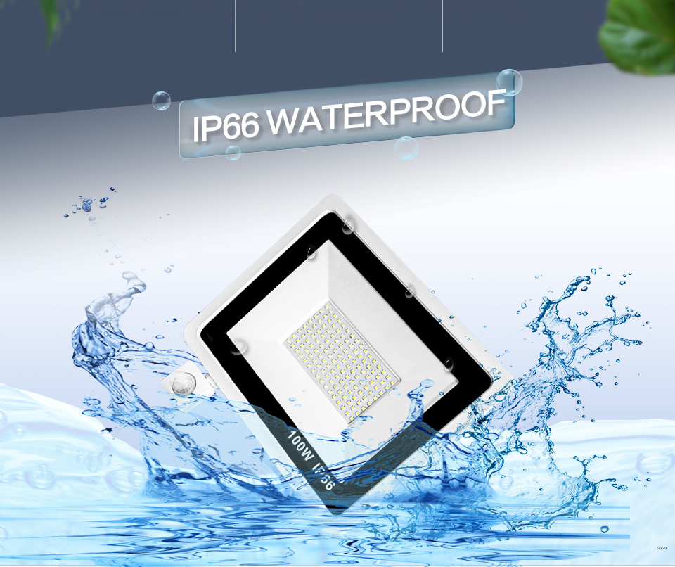 PIR Motion Sensor LED FloodLight 10W 20W 30W 50W 100W Waterproof IP66 Outdoor light 220V Led Spotlight for Garden Wall Reflector
