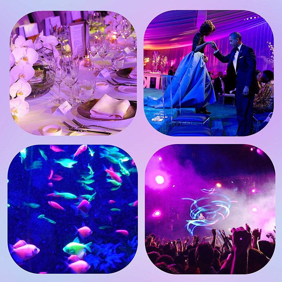 10W 20W 30W 50W UV LED Black Light Floodlight IP66 Waterproof Ultra-Viole Flood Light Stage Light for Halloween Party Curing