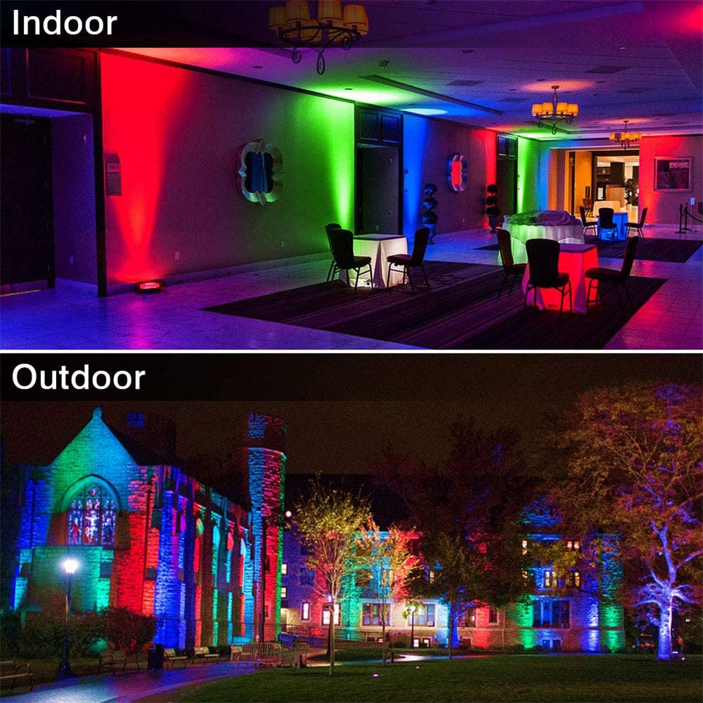 15W 25W 35W RGBW LED Flood Lights IP66 Waterproof Dimmable Color Change Wall Washer Stage Light for Party Garden Landscape Light