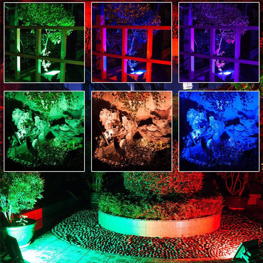 15W 25W 35W RGBW LED Flood Lights IP66 Waterproof Dimmable Color Change Wall Washer Stage Light for Party Garden Landscape Light
