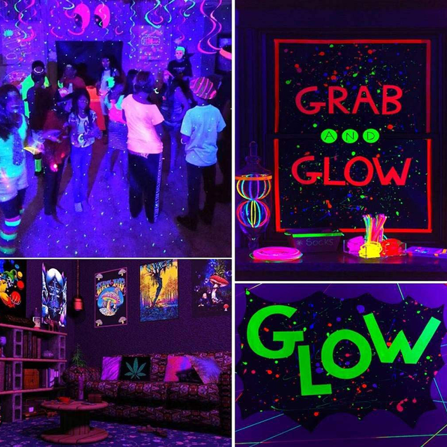 UV LED Black Light 10W 20W 30W Ultra Violet UV LED Floodlight IP65 Waterproof AC85V-265V LED Stage Lamp for Bar Halloween Party