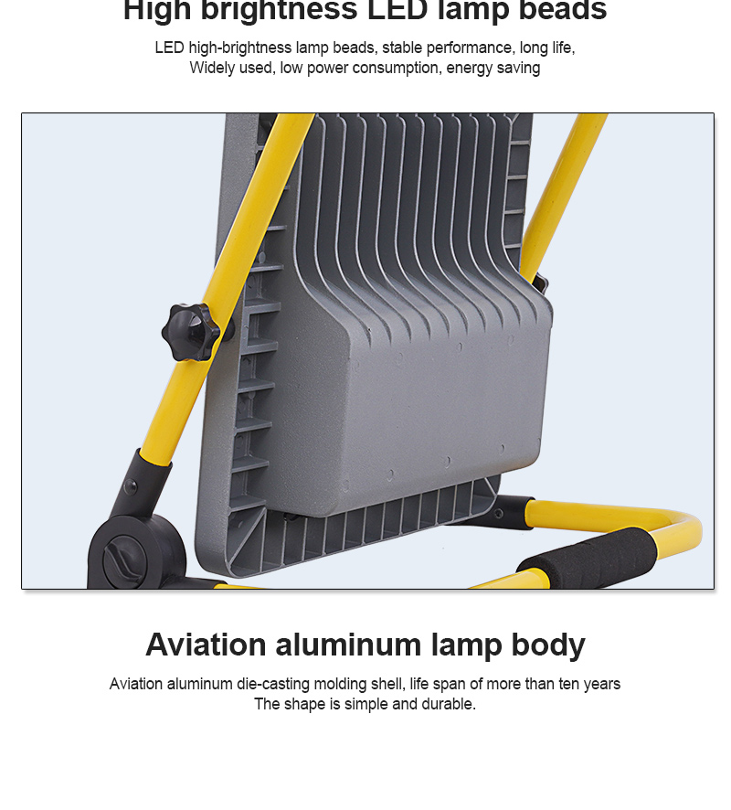 Rechargeable 100W Led Flood lights Outdoor Floodlight Spotlight IP65 Waterproof LED Reflector Building Light LED Street Lamp