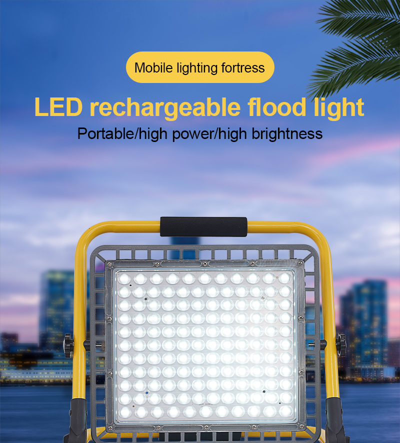 Rechargeable 100W Led Flood lights Outdoor Floodlight Spotlight IP65 Waterproof LED Reflector Building Light LED Street Lamp