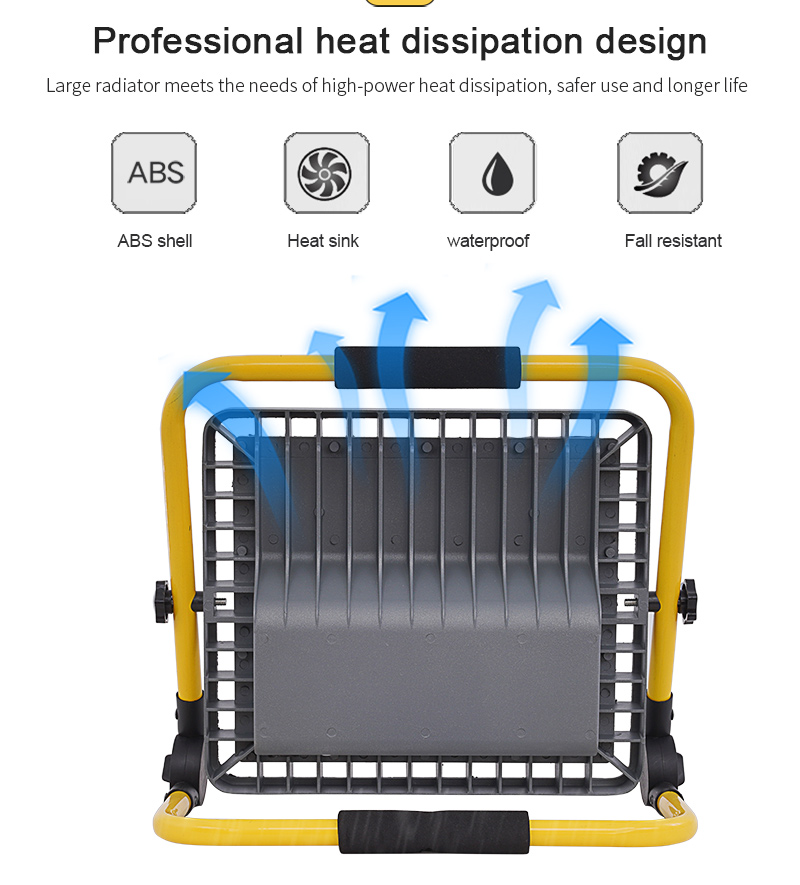 Rechargeable 100W Led Flood lights Outdoor Floodlight Spotlight IP65 Waterproof LED Reflector Building Light LED Street Lamp