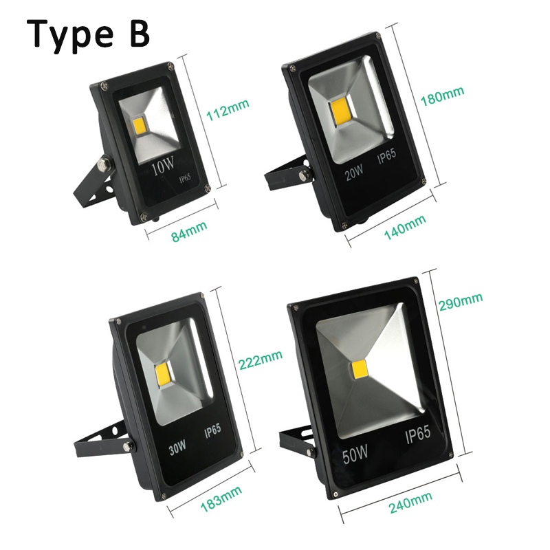 12V LED Floodlights 10W 20W 30W 50W IP65 Outdoor DC12-24V LED Spotlights IP65 Waterproof Floodlight for Boat and Swim Pool