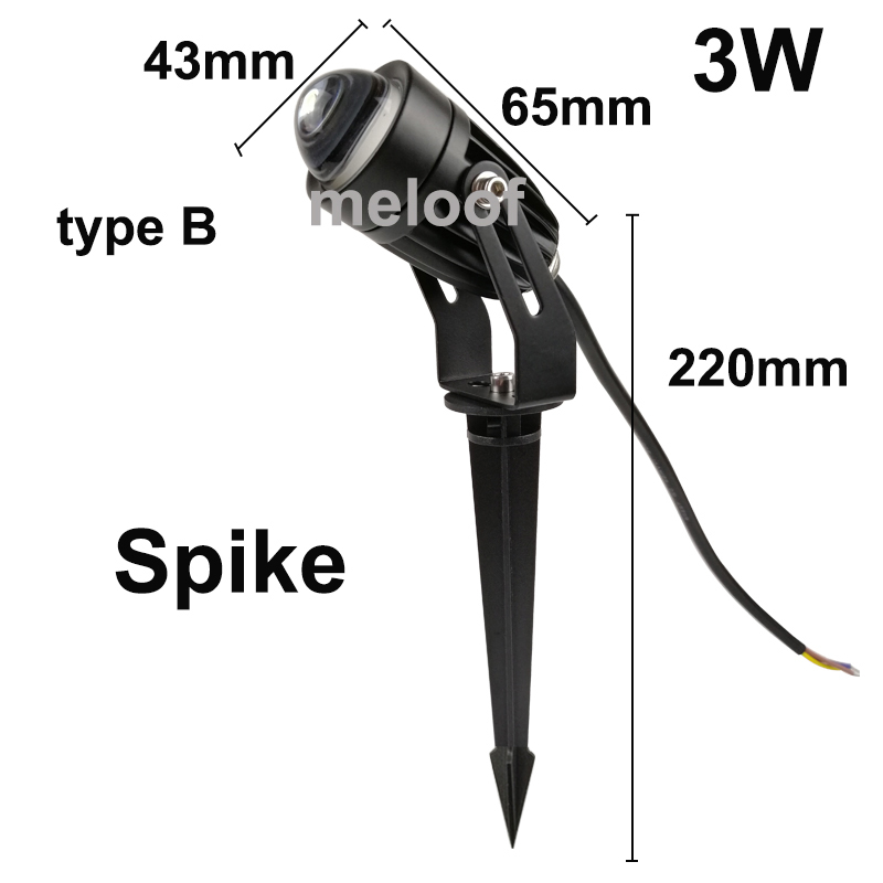 3W 110V 220V Narrow light led lawn light with six color and waterproof IP65 led garden light decoration lighting for garden lamp
