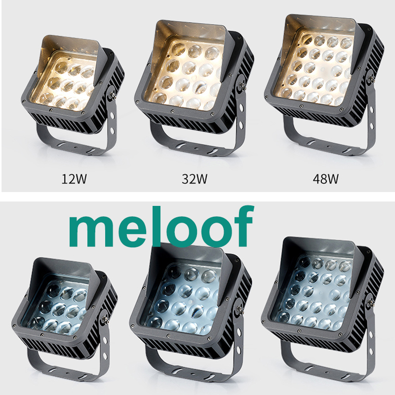 Outdoor LED Spotlight Waterproof Wall Lamp Narrow Beam Angle LED Floodlight 36W 48W 72W 110-240V Long Distance Wall Washer Lamp