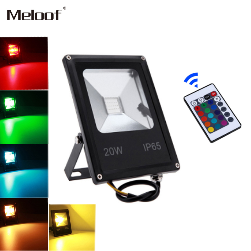 Led Flood Light Outdoor Spotlight Floodlight 10W 20W 30W 50W Wall Washer Lamp Reflector IP65 Waterproof Garden 220V RGB Lighting