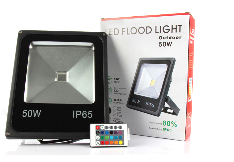 Led Flood Light Outdoor Spotlight Floodlight 10W 20W 30W 50W Wall Washer Lamp Reflector IP65 Waterproof Garden 220V RGB Lighting