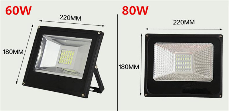 60W 80W 30W 500W LED Flood Light Motion Sensor Waterproof AC85-265V LED PIR Floodlight Reflector Wall Lamp Outdoor Halogen Light